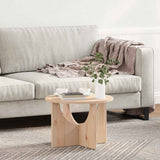 Coffee Table Natural 50 x 50 x 35 cm Solid pine wood 873529