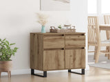Sideboard Artisan Oak 60 x 35 x 70 cm Engineered Wood and Iron 881742