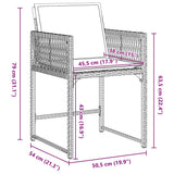 Garden Dining Set 5 pcs Beige Poly Rattan 3380767