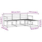 Outdoor Sofa Set 4 pcs Natural 3366207