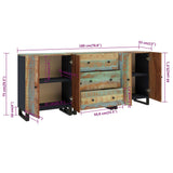 3 Piece Sideboards Solid Wood Reclaimed 3143640