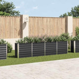 Raised Garden Bed 320x40x77 cm Galvanised Steel Anthracite 47051