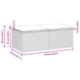 2 Piece Garden Sofa Set with Cushions Light Grey Poly Rattan Acacia 3328665