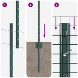 Fence and Post Green 1 x 10 m Steel 3336446