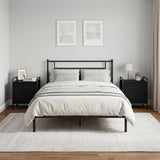 Bedside Cabinet 2 pcs Black Oak 40 x 30 x 50 cm Engineered Wood 8013483