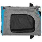 Pet Bike Trailer Blue and Grey Oxford Fabric and Iron 93834