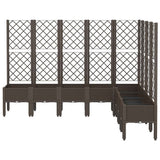 Garden Planter with Trellis Brown 200x160x142 cm PP 367945