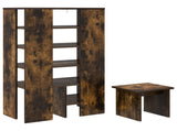 Shoe Cabinet with Shelf 2 pcs Smoked Oak Engineered Wood 8000384