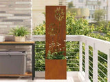 Garden Privacy Screen Rusty 32 x 32 x 150 cm Weathering steel 876370