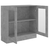 Vitrine Cabinet Concrete Grey 82.5x30.5x80 cm Engineered Wood 802745