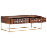 Coffee Table 112x50x40 cm Solid Mango Wood 323405