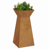 Pillar Planter Silver 35 x 35 x 73 cm Weathering Steel 873850