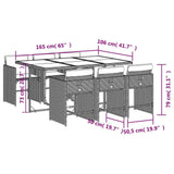 Garden Dining Set Brown, Cream White, Black 3211089