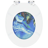 Soft-Close Toilet Seat 2 pcs Blue 44 x 38 cm MDF board 3414536
