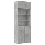Storage Cabinet Concrete Grey 80x42.5x225 cm Engineered Wood 3281346