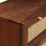 Bathroom Cabinet 5 pcs Brown and Black Solid Mango Wood 3310174