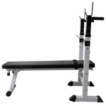 ZNTS Workout Bench with Weight Rack, Barbell and Dumbbell Set 60.5kg 275361