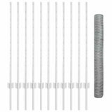 Welded Wire Fence 25 x 1 m Hot-Dip Galvanised Steel 3337000