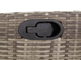 7 Piece Garden Dining Set with Cushions Grey Poly Rattan 3213151