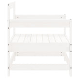 Garden Chairs 2 pcs White Solid Wood Pine 825493