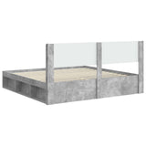 Bed Frame with Storage and Headboard Concrete Grey 180 x 200 cm 3414182