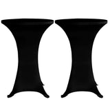 Standing Table Cover 70 cm Black Stretch 4 pcs 279072