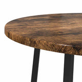 Side Table Set with Shelf 2 pcs Smoked Oak and Black 869704