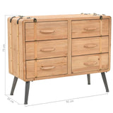 Drawer Cabinet Solid Fir Wood 91x35x73 cm 245774