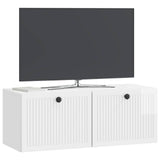 Wall-Mounted TV Cabinet High Gloss White 78.5 x 31 x 30 cm 898039