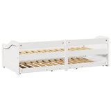 Daybed with Trundle without Mattress IRUN White 90x200 cm 42000162