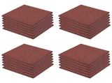 Fall Protection Tiles 24 pcs Rubber 50x50x3 cm Red 276272