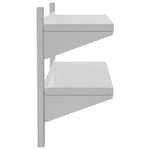 ZNTS 2-Tier Wall Shelf 100x30x60 cm Silver Stainless Steel 30310