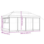 Foldable Party Tent Pop-Up with 4 Sidewalls Brown 4004956