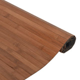 Rug Rectangular Brown 100x500 cm Bamboo 376824