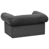 Dog Sofa with Drawer Dark Grey 75x50x38 cm Plush 171079