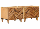 Bedside Table 2 pcs Brown 40 x 33.5 x 46 cm Solid Mango Wood 4018913