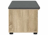 Hall Bench with Cushion with Shelf Sonoma Oak 100 x 38 x 46 cm 891514