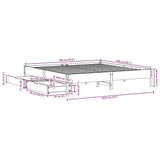Bed Frame without Mattress White 180x200 cm Super King Solid Wood Pine 3301702