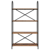 Bookshelf 4-Tier 80 x 30 x 146 cm Engineered wood Old Wood 879897