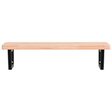 Basin Shelf Wall Mounted Steel and Solid Wood Beech 3302439