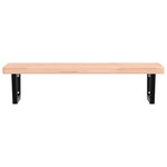 Basin Shelf Wall Mounted Steel and Solid Wood Beech 3302439