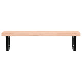 Basin Shelf Wall Mounted Steel and Solid Wood Beech 3302439