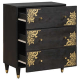 Sideboard Black 60 x 33 x 75 cm Solid Mango Wood 4018811