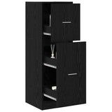 Apothecary Cabinet Black oak 40 x 41 x 118 cm Engineered wood 869032