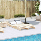 Sun Lounger 205x110x31.5 cm Solid Wood Pine 832588