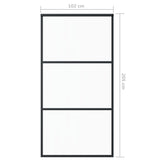 Sliding Door with Hardware Set ESG Glass&Aluminium 102x205 cm 3081942