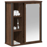 Bathroom Wall Cabinet with Mirror Brown Oak 50x21x60 cm 861906