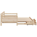 Daybed with Trundle and Drawers without Mattress 90x200 cm 3302171
