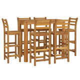 Garden Bar Set Natural Brown Solid Acacia wood Medium Durable 3154397
