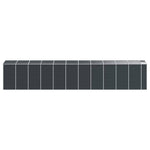 Garden Shed Anthracite 191x980x198 cm Galvanised Steel 3188263